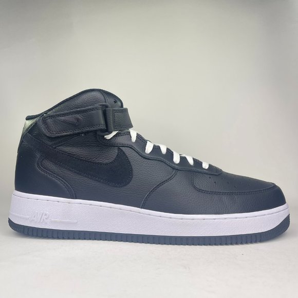 Nike Mens Air Force 1 Mid Id By You Custom Black White Shoes Size 14 DH4163-991 main image 2